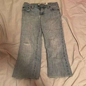 Girls light wash bootcut jeans